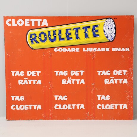 Cloettaskylt