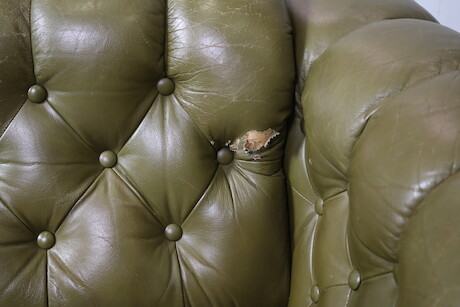Skinnsoffa Chesterfield